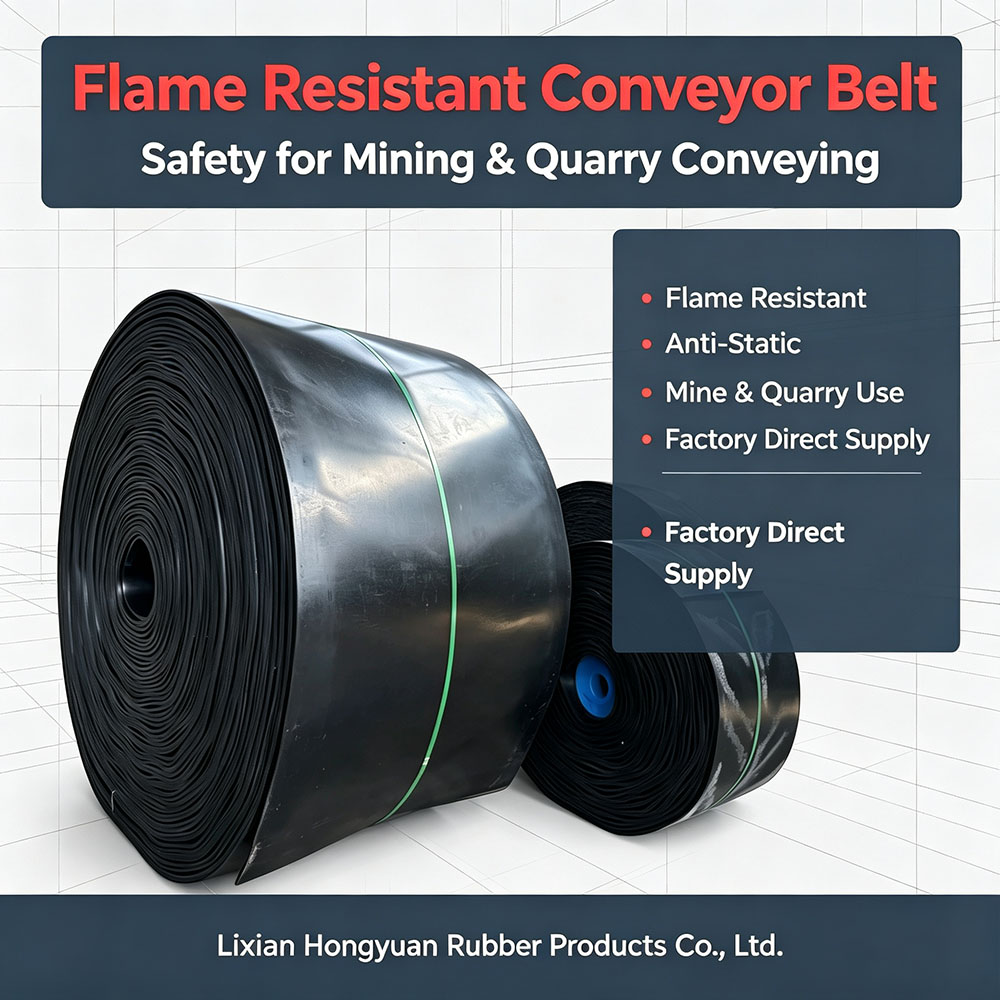 Hongyuan Flame Resistant Anti-Static Conveyor Belt for Mining & Quarry Safety Conveying