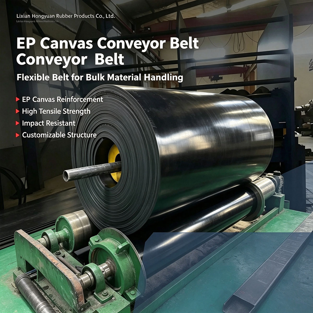Hongyuan EP Fabric Rubber Conveyor Belt Polyester Nylon Canvas Belt for Mining Bulk Conveying