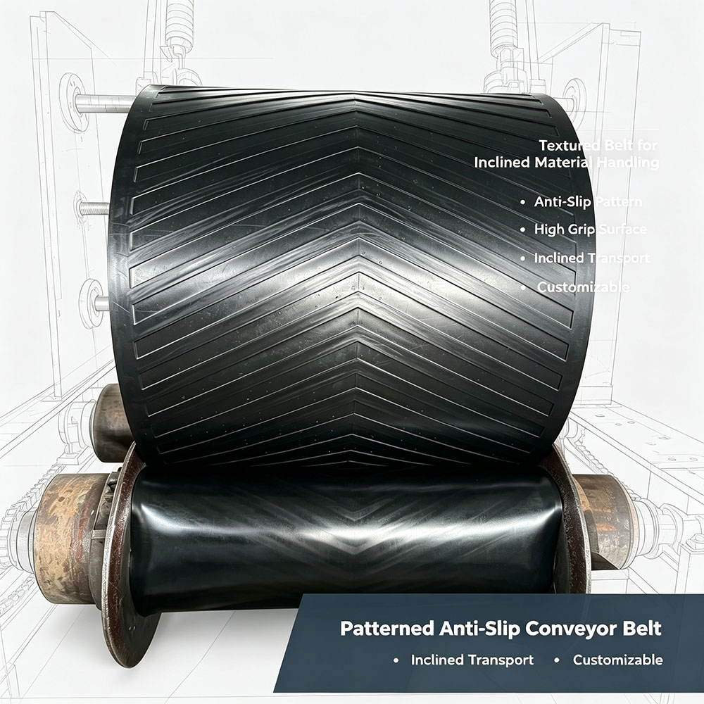 Patterned Anti-Slip Conveyor Belt